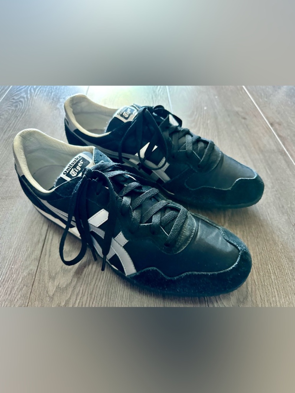 Onitsuka Tiger by Asics Black with White Stripes Men's Sneakers